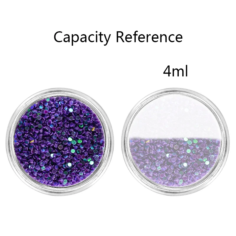 

Mtssii 4 Boxes/set Holographic Nail Glitter Sequins 3D Paillette 1mm Round Colorful Flakes Manicure Nail Art Decoration Tool