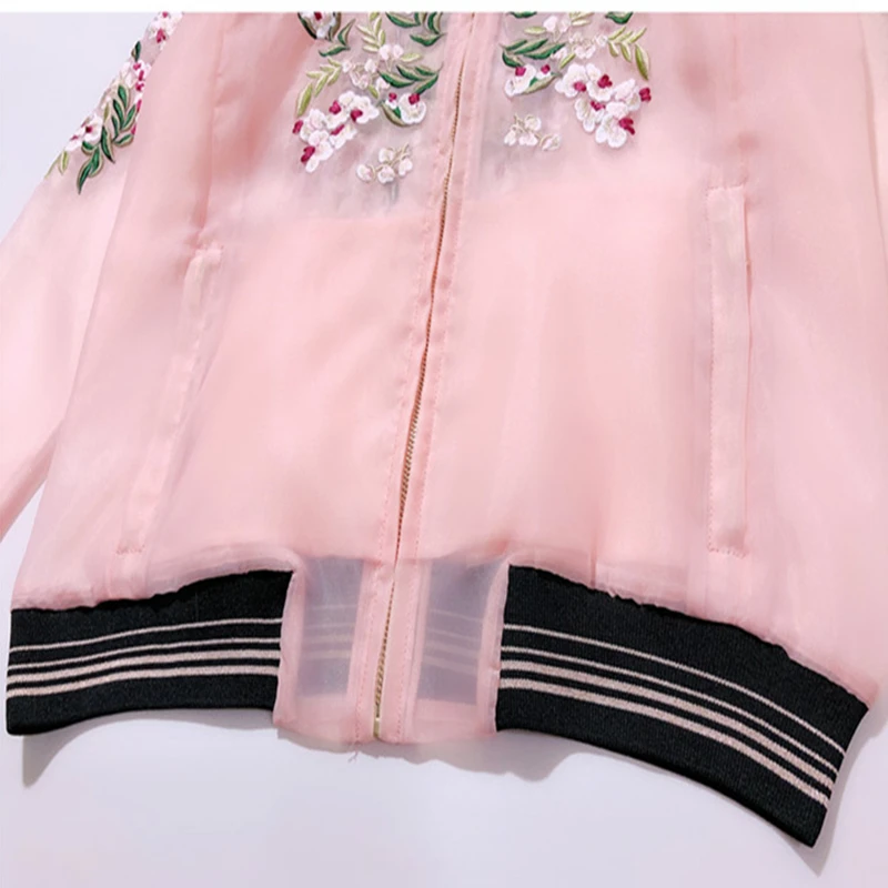 

2018 Organza Embroidery Sunscreen Clothing Summer Women's Short Coat Tide Thin Jacket Student Sun Protection Clothing JB121