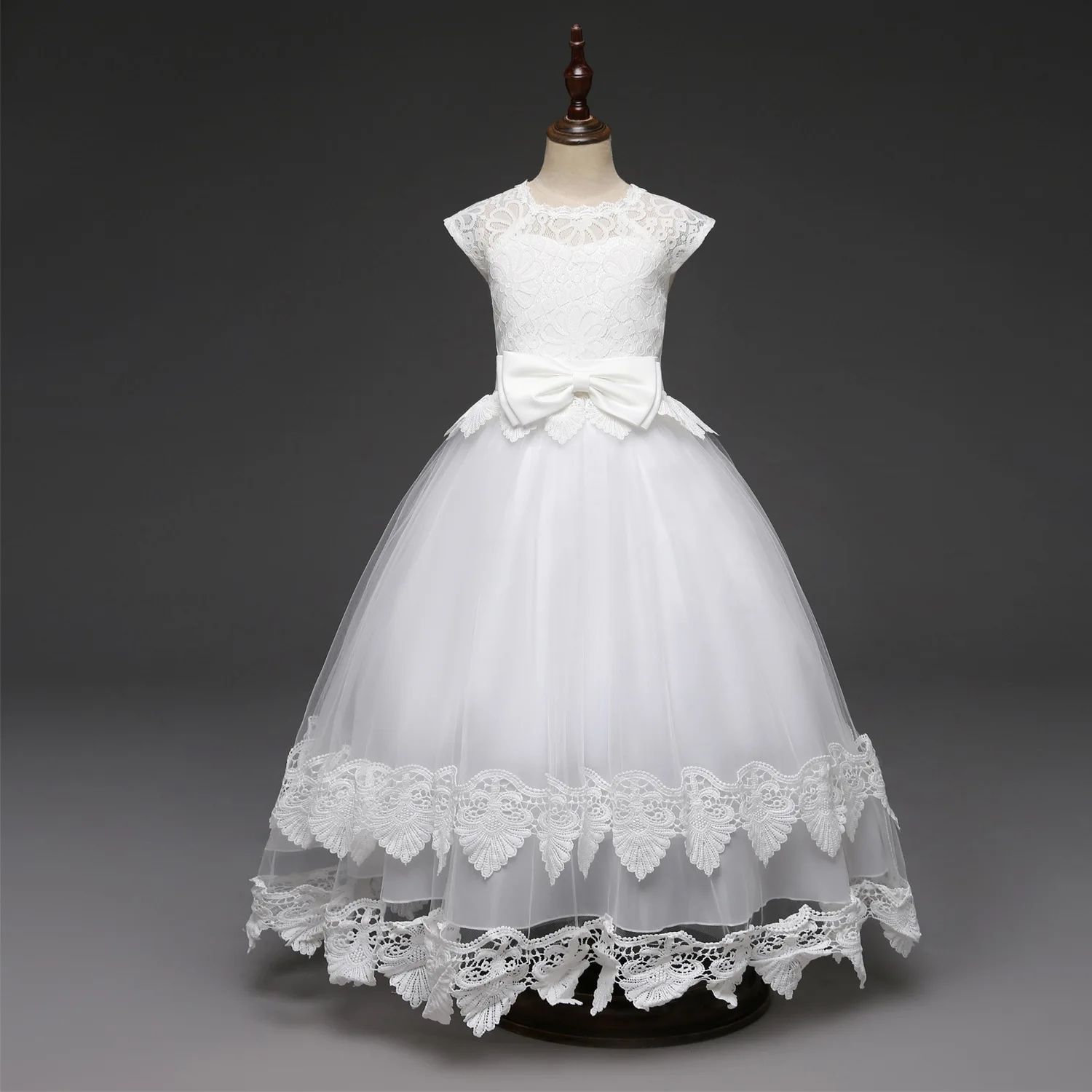 Kids Dress for Girls 8 9 10 11 12 to 14 16 Years Elegant White Lace Party Princess Long Frocks Girl Christmas Costume 2O06A | Детская