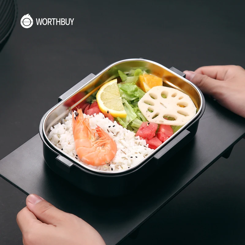 WORTHBUY милые коробка для обедов с мультипликацией детей японский 304 Нержавеющая