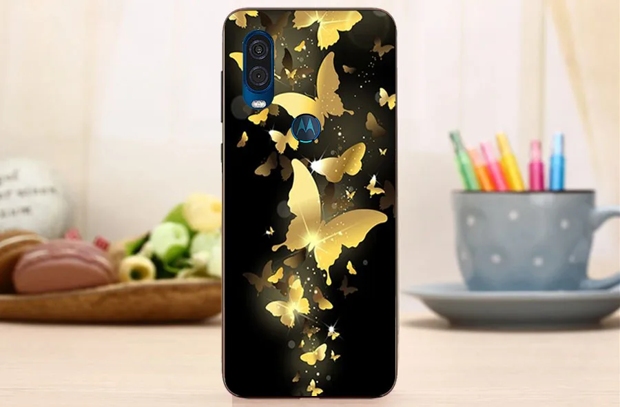 Чехол роскошный чехол из ТПУ и силикона чехол s для MOTO One power Phone задняя крышка для MOTO P40 Funda Coque