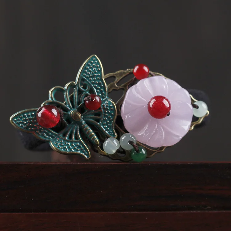 9 дизайн старый китайский ветер cloisonne lapis Цветы hairband, халцедон этнические аксессуары для волос, классические Винтажные Украшения для волос