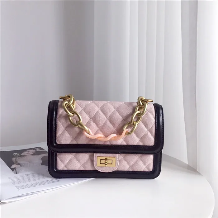 pink Kafunila роскошные сумки женские сумки дизайнерские сумки через плечо женские сумки из натуральной кожи известный бренд Высокое качество лоскут клатч bolsa - Цвет: pink
