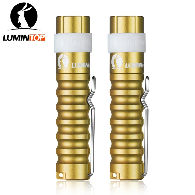 LUMINTOP мини фонарик с поверхностью в виде червя AAA 110 люменов брелок зажимом Cree