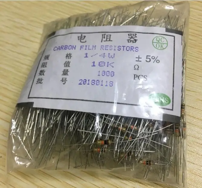5000 шт./лот 10K OHM 1/4 W резистор l углеродная пленка 5% 10k|resistor w|resistor 1/4resistor 10k ohm |