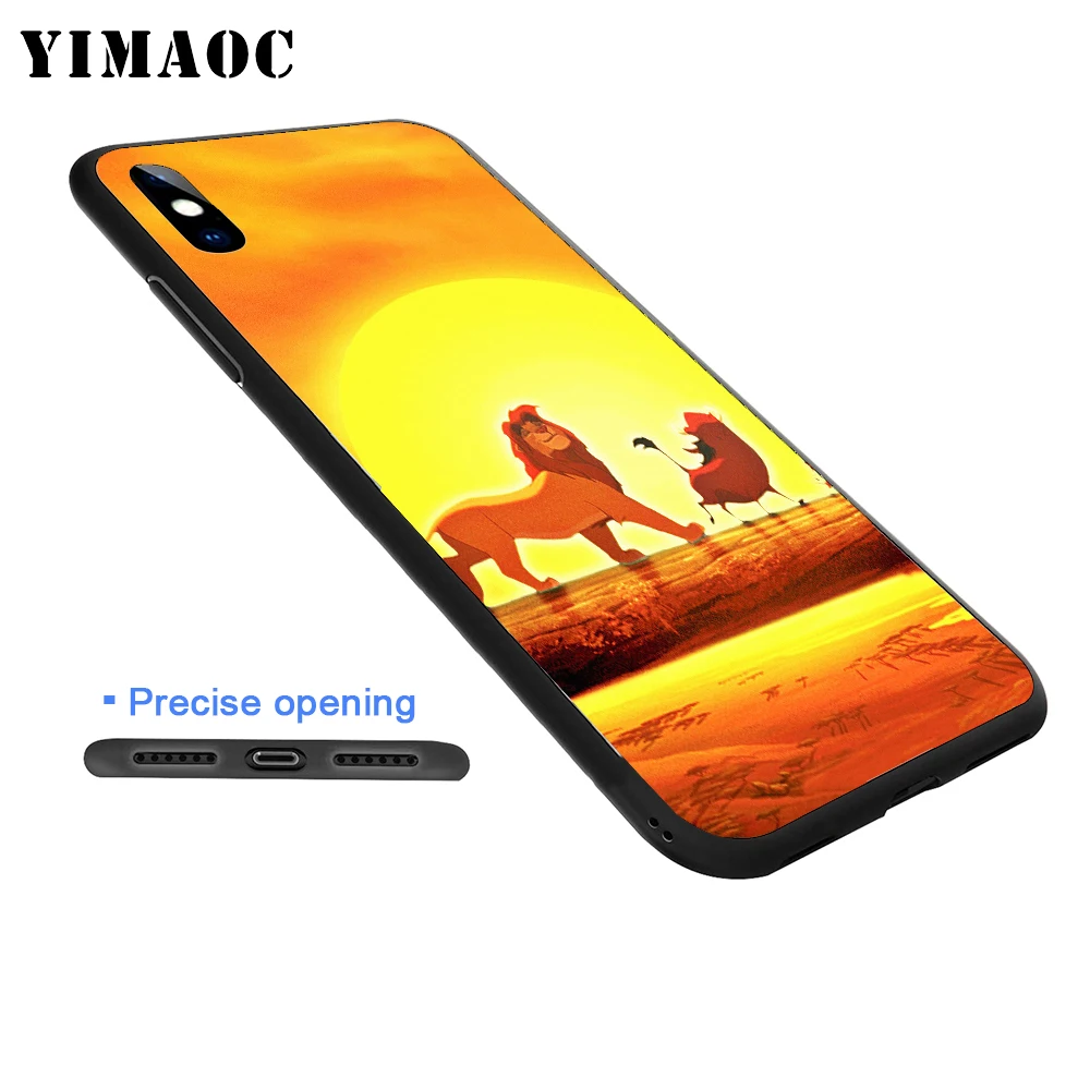 YIMAOC лев Король мягкий чехол для iPhone XS Max XR X 7 8 6 6S Plus 5 5S SE |