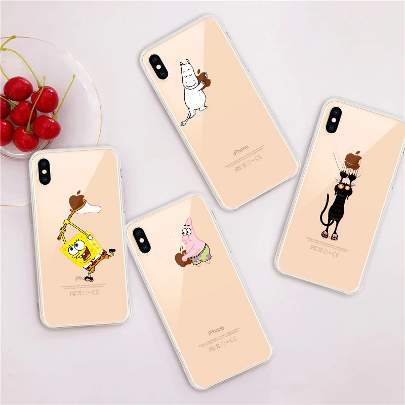 Пара милые животные чехол для телефона iPhone XR XS MAX X 7 8 6 S плюс Чехол Мягкий ТПУ Капа