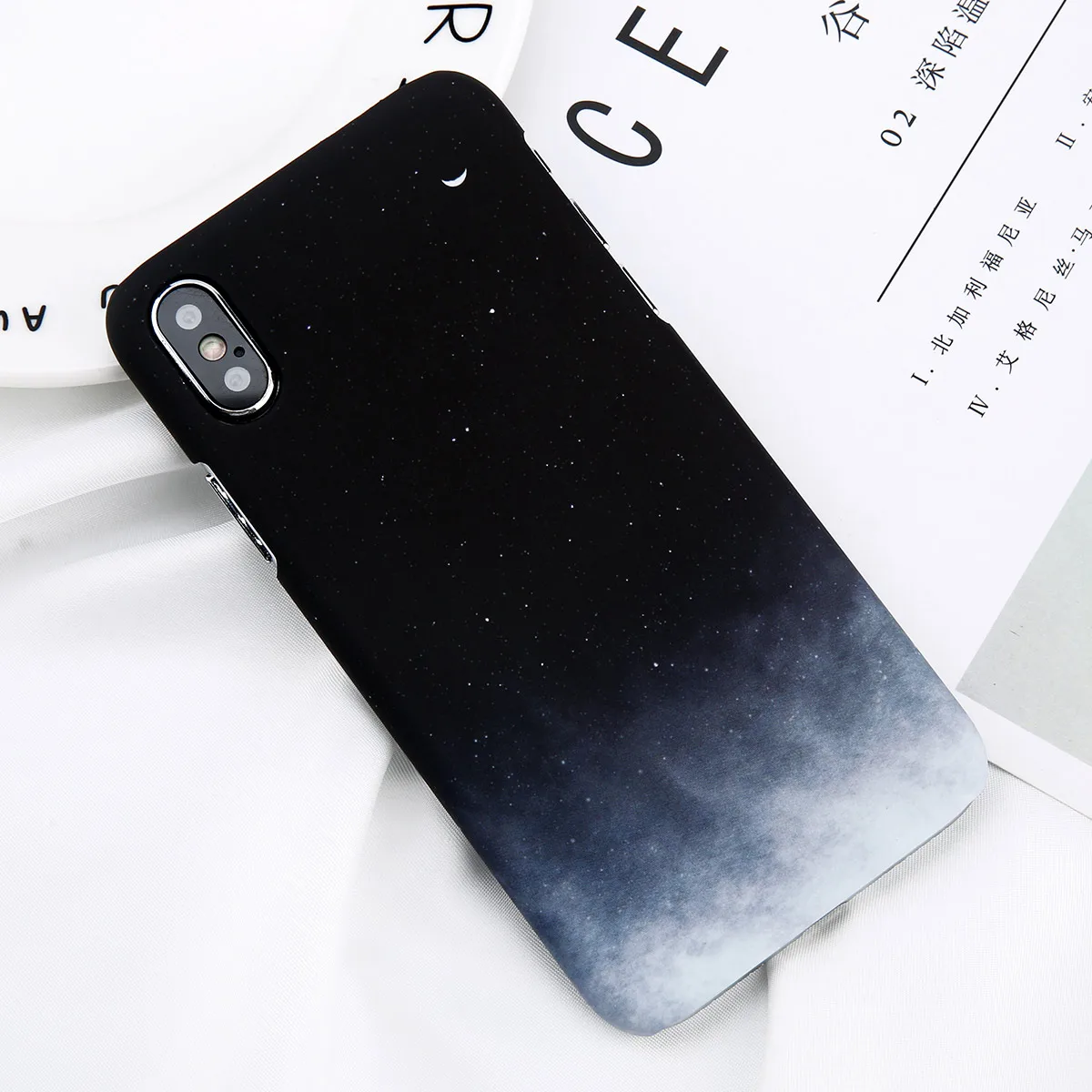 4006 Moskado жесткий пластиковый чехол для телефона для iPhone X 11Pro XR XS Max 8 7 6 6s Plus PC задняя крышка мультфильм звездное небо Луна Ультратонкий чехол - Цвет: 4006