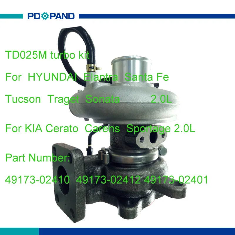 Турбина TD025M для двигателя Kia Cerato Carens Sportage 49173 л 02410 02412 02401 28231 27000 |turbine supercharger|turbine