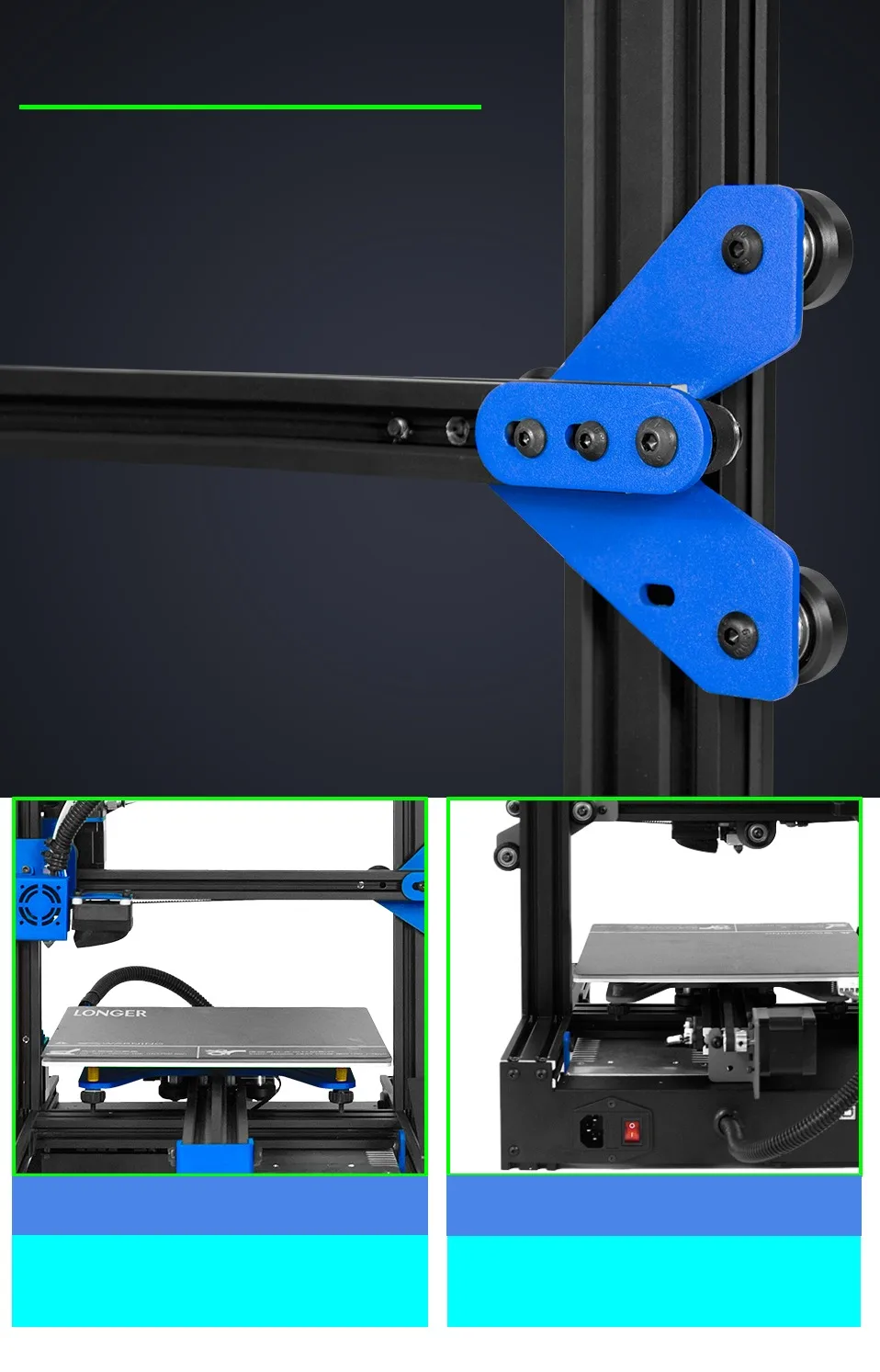 Более длинный 3d принтер FDM LK2 высокоточная печать сенсорный экран сбой питания печать DIY Kit
