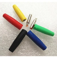 10pcs 4mm female banana plug audio speaker amplifier cable wire power screw jack connector adapter solid copper terminal head