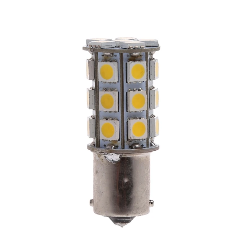 

Car Warm White 1156 BA15S Camper Trailer 5050 27-SMD LED Interior Light Bulb #kui