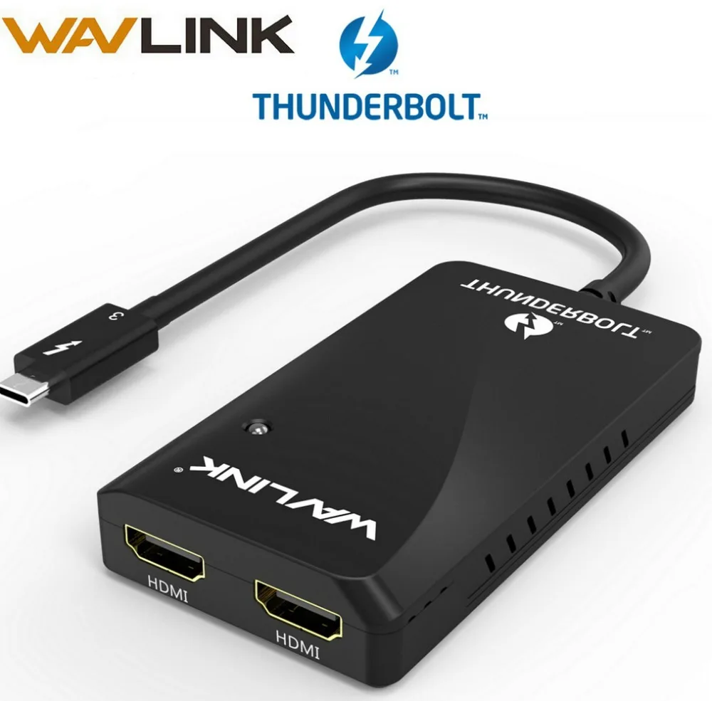 Адаптер Thunderbolt 3 двойной HDMI-адаптер для дисплея разветвитель usb type-C концентратор 40