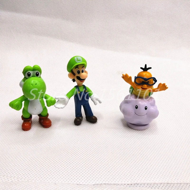 10 sets/lot 18 pcs/set Newest super mario action figure Green Dragon Princess Dolls Christmas Party Gift DHL Free Shipping | Игрушки и