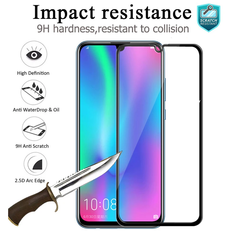 Полное покрытие из закаленного стекла Honor 10 lite Защита экрана для huawei Honor10 Armor Light