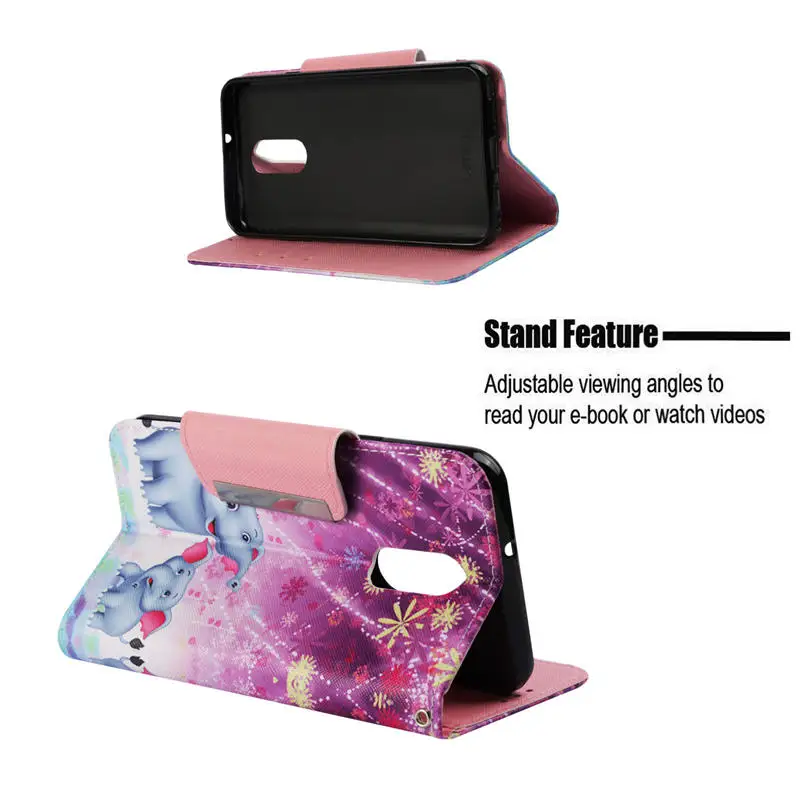 Large Size Magnet Button Phone Case For LG Stylo 4 2018 PU Leather Covers Stylo4 (2018) 16GB 32GB Full Housing TPU Cases |