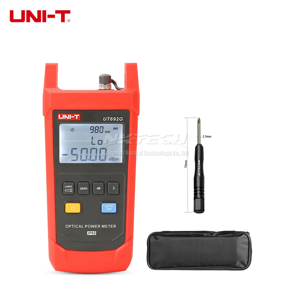 

UNI-T UT692G Optical Power Meter Measurement Range -50 to 26dBm 800-1700nm InGaAs Backlight Tool IP65 High Precision Tester