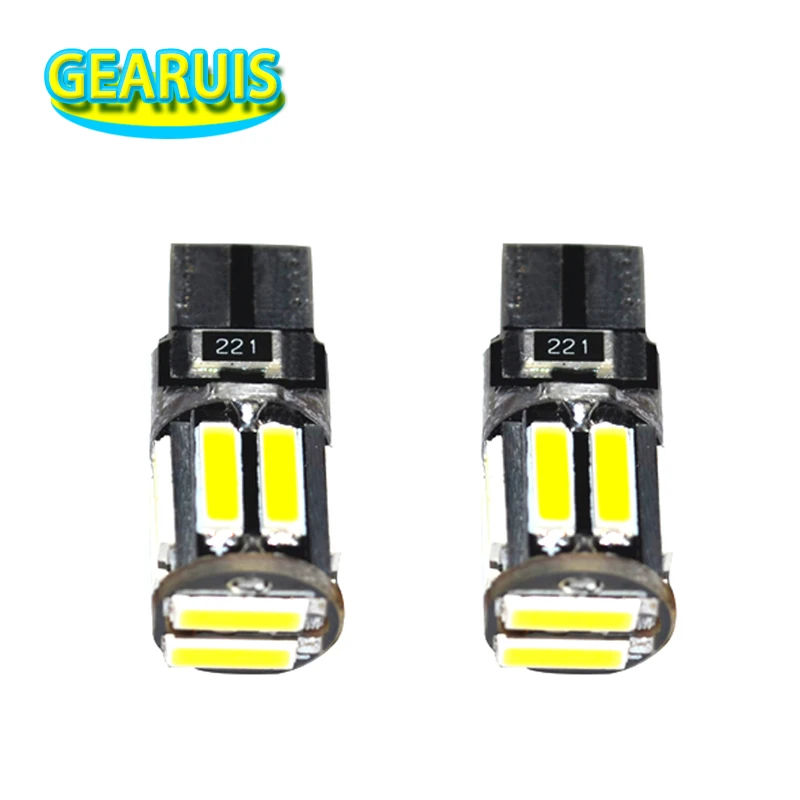 10X Автомобильные LED T10 Canbus 10 SMD 7014 7020 led 194 168 501 10SMD 10Led лампочки без ошибок