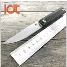 Black With Logo LDT ZEBRA тактические складные ножи 9Cr18Mov лезвие G10 ручка нож для выживания походный охотничий карманный нож открытый инструмент для повседневного использования - Цвет: Black With Logo