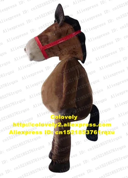 Коричневый пони Мул Hinny Steed Courser костюм талисмана для взрослых мультипликационный
