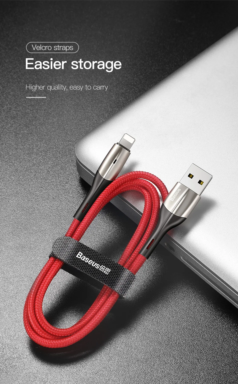 Baseus USB кабель для iPhone XR Xs Max 2.4A зарядный кабель Быстрая зарядка USB кабель для передачи данных для iPhone 8 7 Plus светодиодный USB светильник кабель