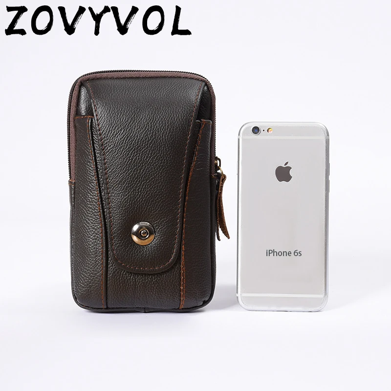 

ZOVYVOL Men Waist Bag Multi-function Phone Coin Vintage On The Belt Outdoor Small Wallet 2021 Wear-resistant Fanny Waist Pack