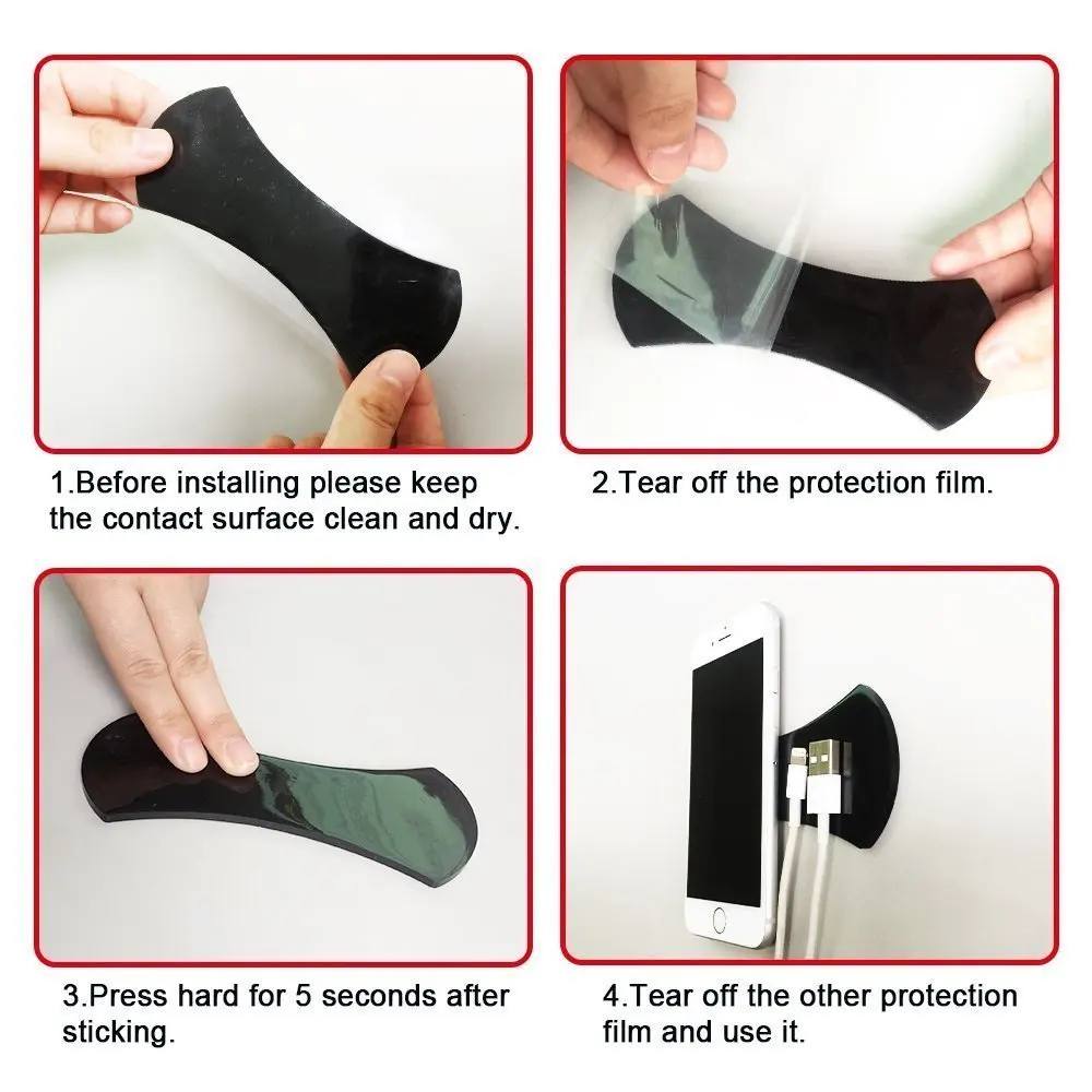Magic Flourish Lama Nano Rubber Pad Folding Phone Holder Pegatina Couple No Trace Multi-Function Lentous Sticker | Мобильные