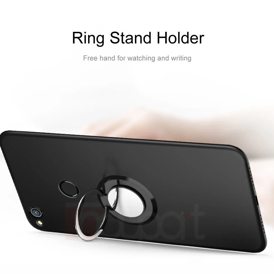 Matte Silicone Case For Huawei P20 Lite P10 Cases Magnetic Ring Stand Holder Cover Honor 9 |