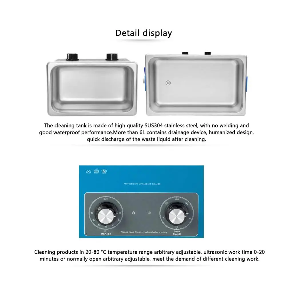 3л Ультразвуковой очиститель Таймер настройка температуры для ванной