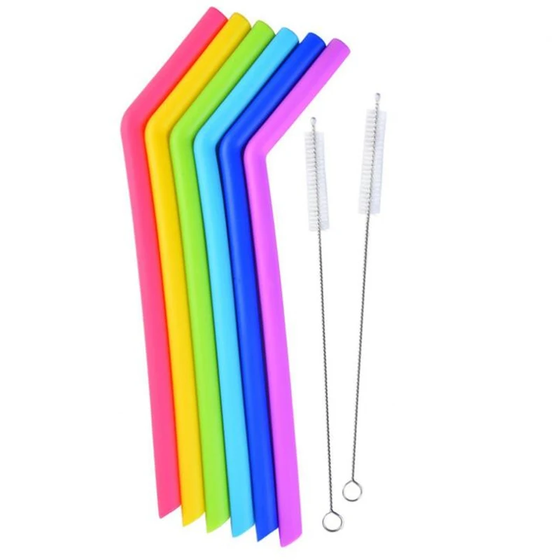 25CM length silica gel drinking straw BPA-Free silicone for children fruit juice F20173549 | Дом и сад