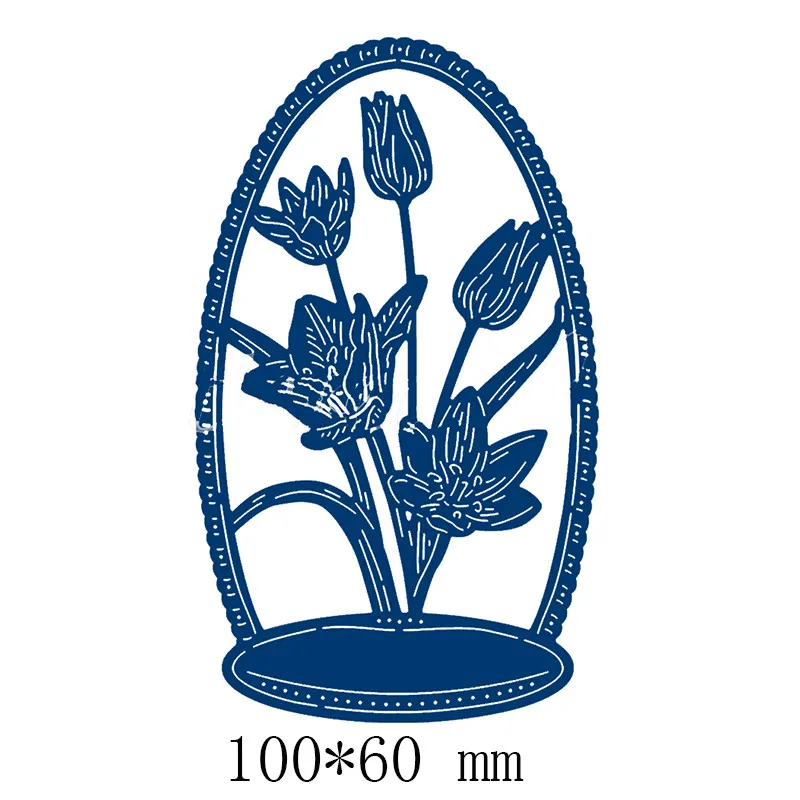 Тюльпаны цветы растения металлические режущие штампы для DIY скрапбукинга