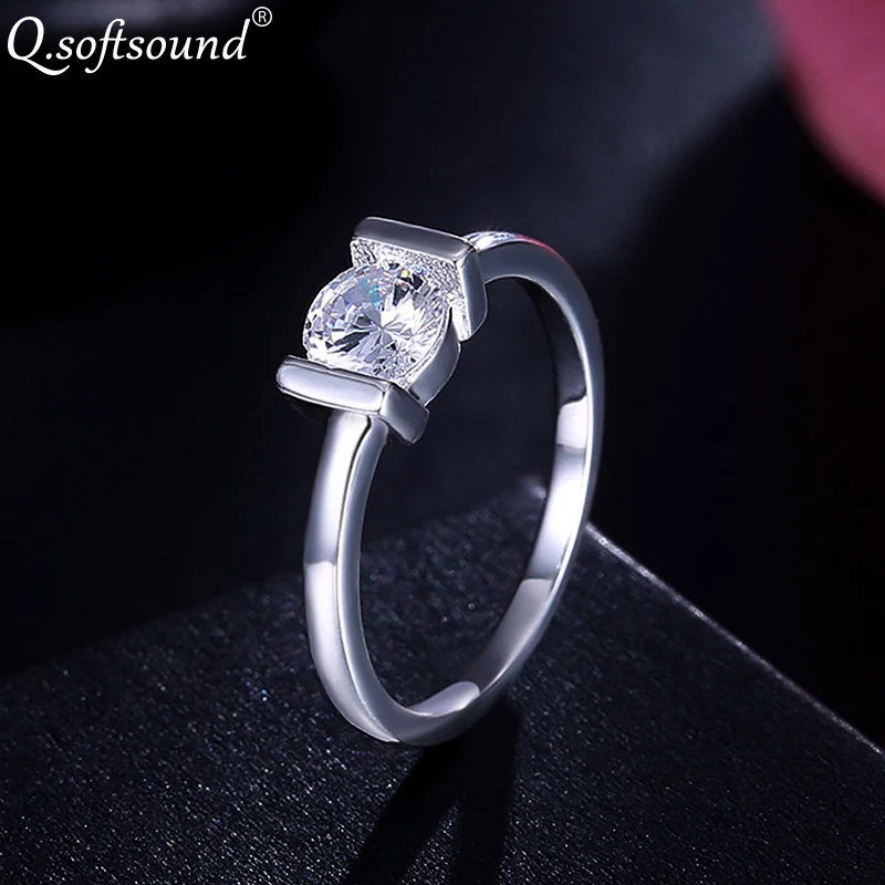 Блестящие Свадебные кольца с сердечками и стрелами 1 карат кубический цирконий