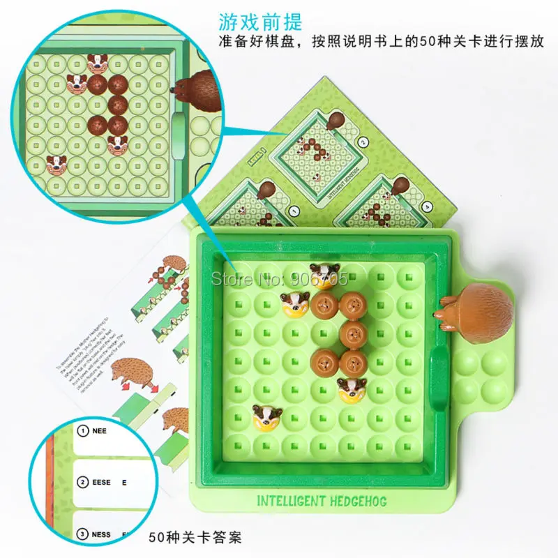 

Brainteaser Puzzle intelligent hedgehog -Escape from Badgers Funny Board Game Interactive Game Educational Toys