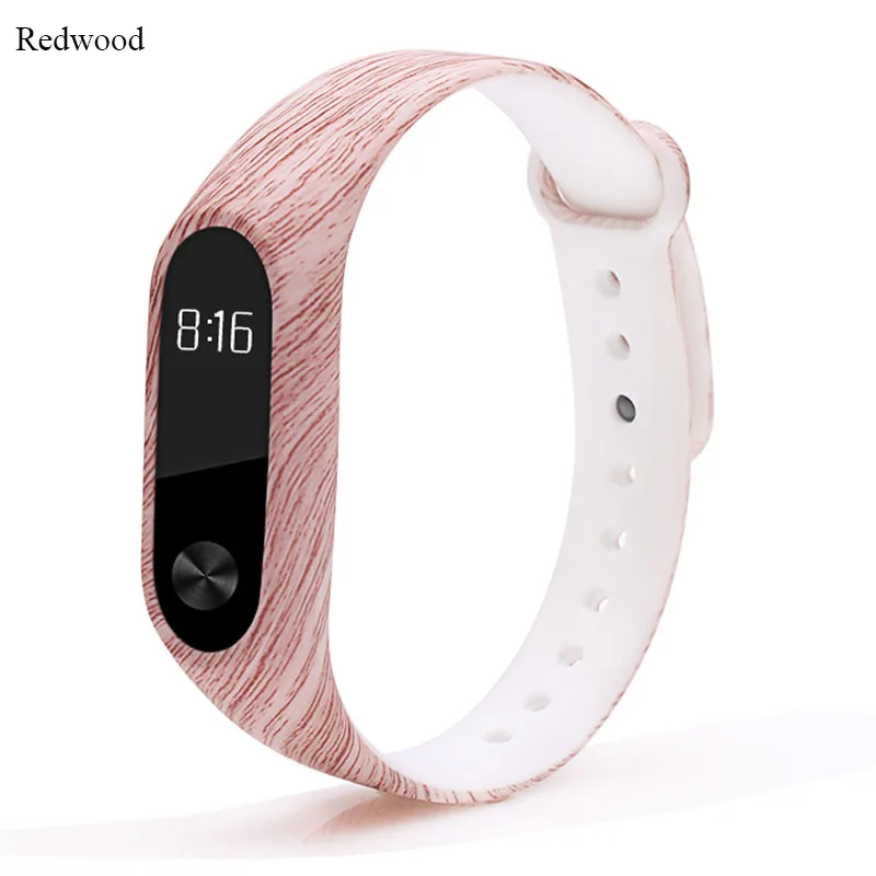 Red wood Mi band 2 ремень силиконовый pulseira цветной браслет ремешок для mi Band 2 умный Браслет для Xiaomi mi Band 2 - Цвет: Red wood