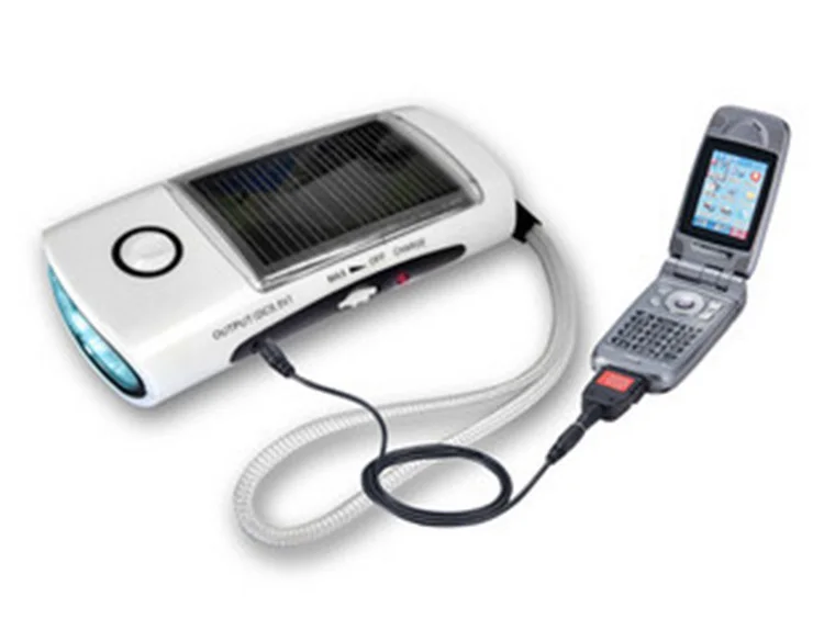 HOT!!! New Multifunctional 4 LED Solar Power Bank Powered Dynamo FM Radio Flashlight Cell Phones Battery Charger Free | Мобильные