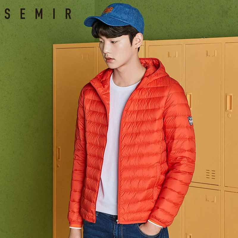 SEMIR 2019 Мужской легкий пуховик зимняя мужская короткая тонкая ветрозащитная