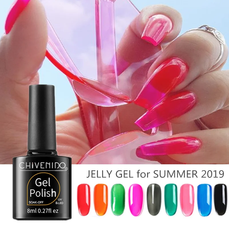 CHIVENIDO Jellies стеклянный гель для ногтей с сахарным эффектом гелевый летний атрибут