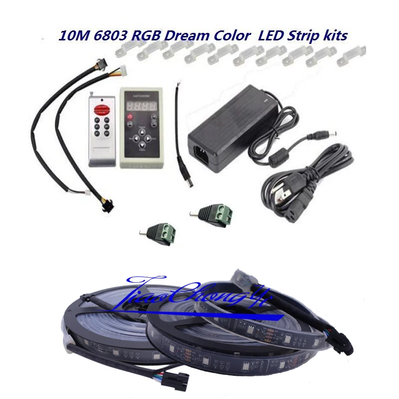 5050 RGB Dream Color 6803 Светодиодная лента + IC RF пульт дистанционного управления адаптер