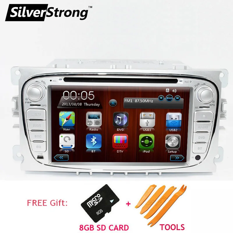 Silverstrong WinCE два Din универсальный dvd-плеер автомобиля для FORD FOCUS2 GALAXY MONDEO CONNECT 2008-2011