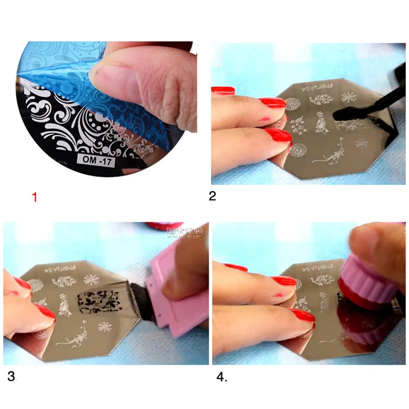 Шаблон для дизайна ногтей 1 набор скребок стемпинга ногтей|nail art templates|nail stamping