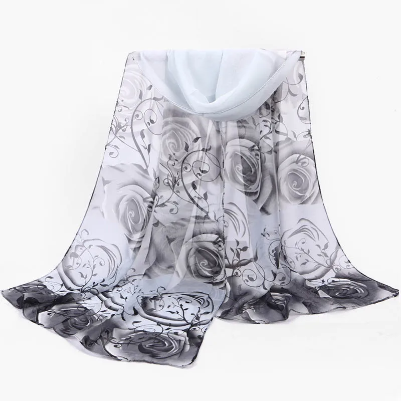 Женский шифоновый шарф с принтом длинное пляжное полотенце для защиты от солнца|
