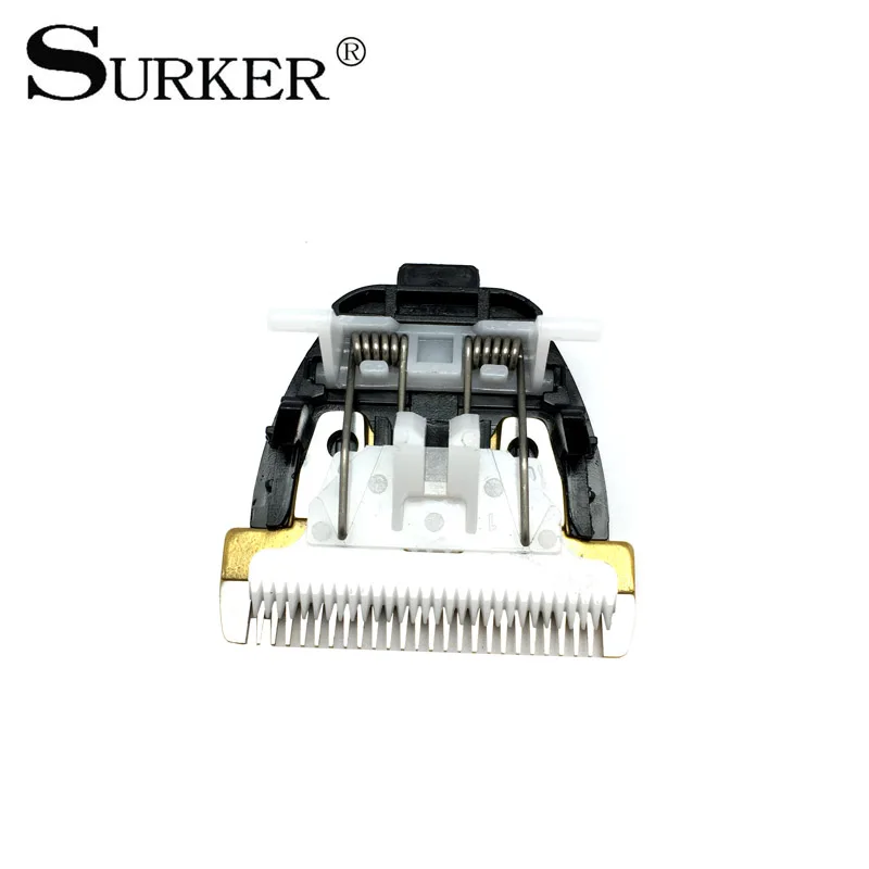 SURKER RFC-688B машинка для стрижки волос лезвие покрытое титановой керамической головкой Аксессуары для укладки волос