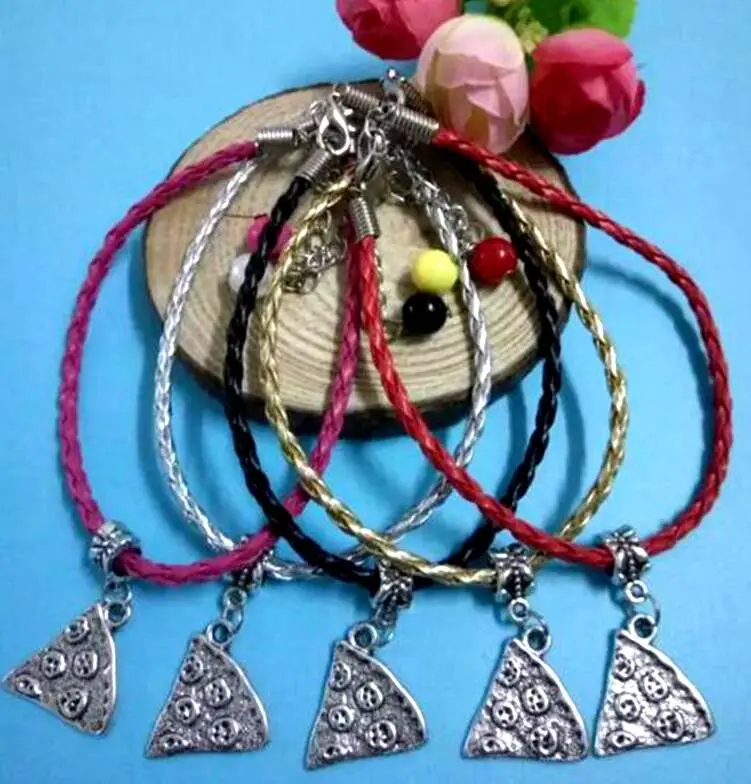 Новинка Лидер продаж подвески бусины в виде пиццы разноцветный Плетеный