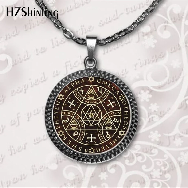 2018 круглый кулон ключ Соломона Sigil с логотипом ожерелье винтажный Новый чокер