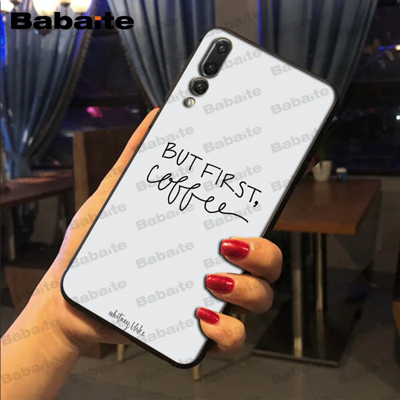 Чехол для телефона Babaite Ok But First Coffee Book huawei mate 10 lite p20lite p9lite nova 3i honor 8x mate20 pro чехол |