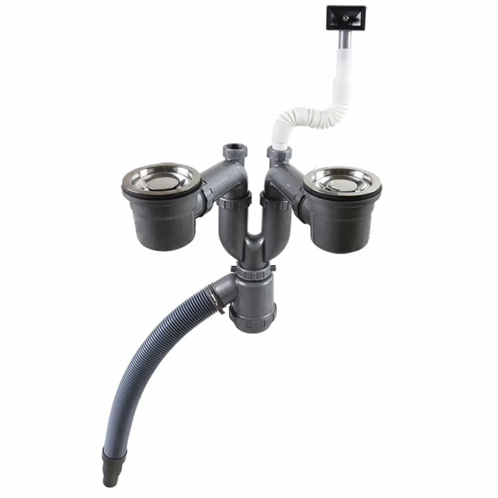 Двойной сливной фильтр для кухонной раковины Talea с шлангом дренажная труба