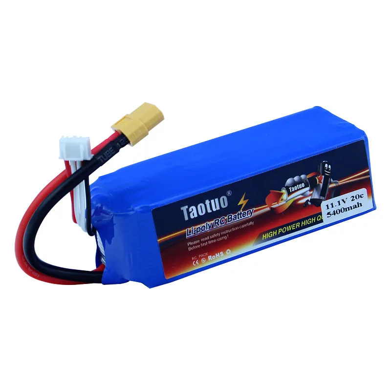 Бесплатная доставка 11 1 В 5400 мАч 3S 20C XT60 Taotuo Lipo аккумулятор для V303 V393 X380