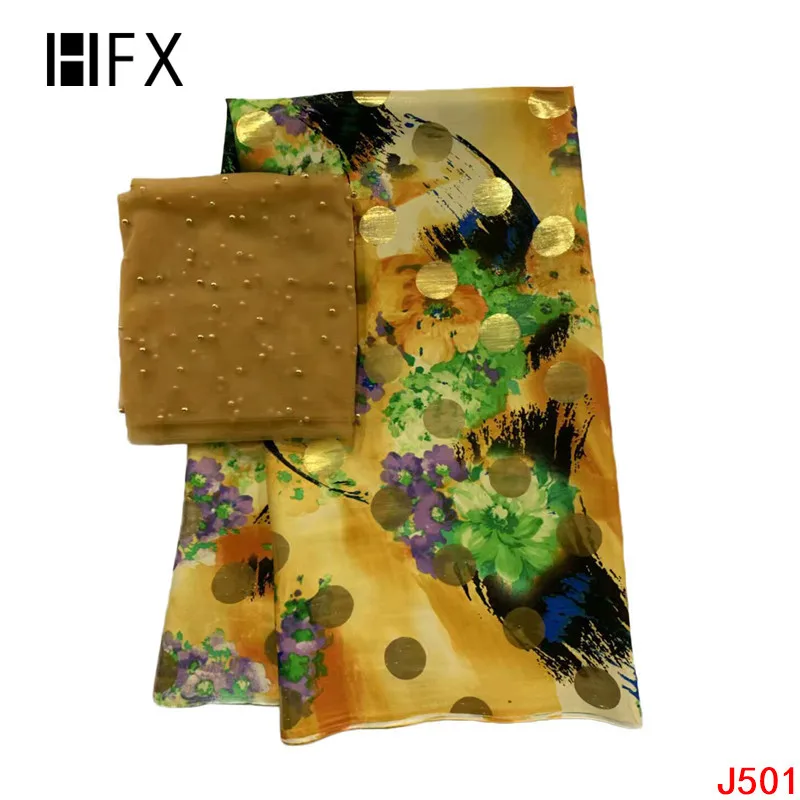 HFX африканская ткань с камнями индийское, высокого качества винно-красный шелк Джордж горячий нигерийский кружевной набор тканей с блузкой для свадьбы Y501
