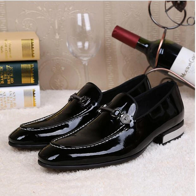 Мужские Платья Обувь Повседневная Квартиры Офис Лакированной Кожи Свадьба Обуви