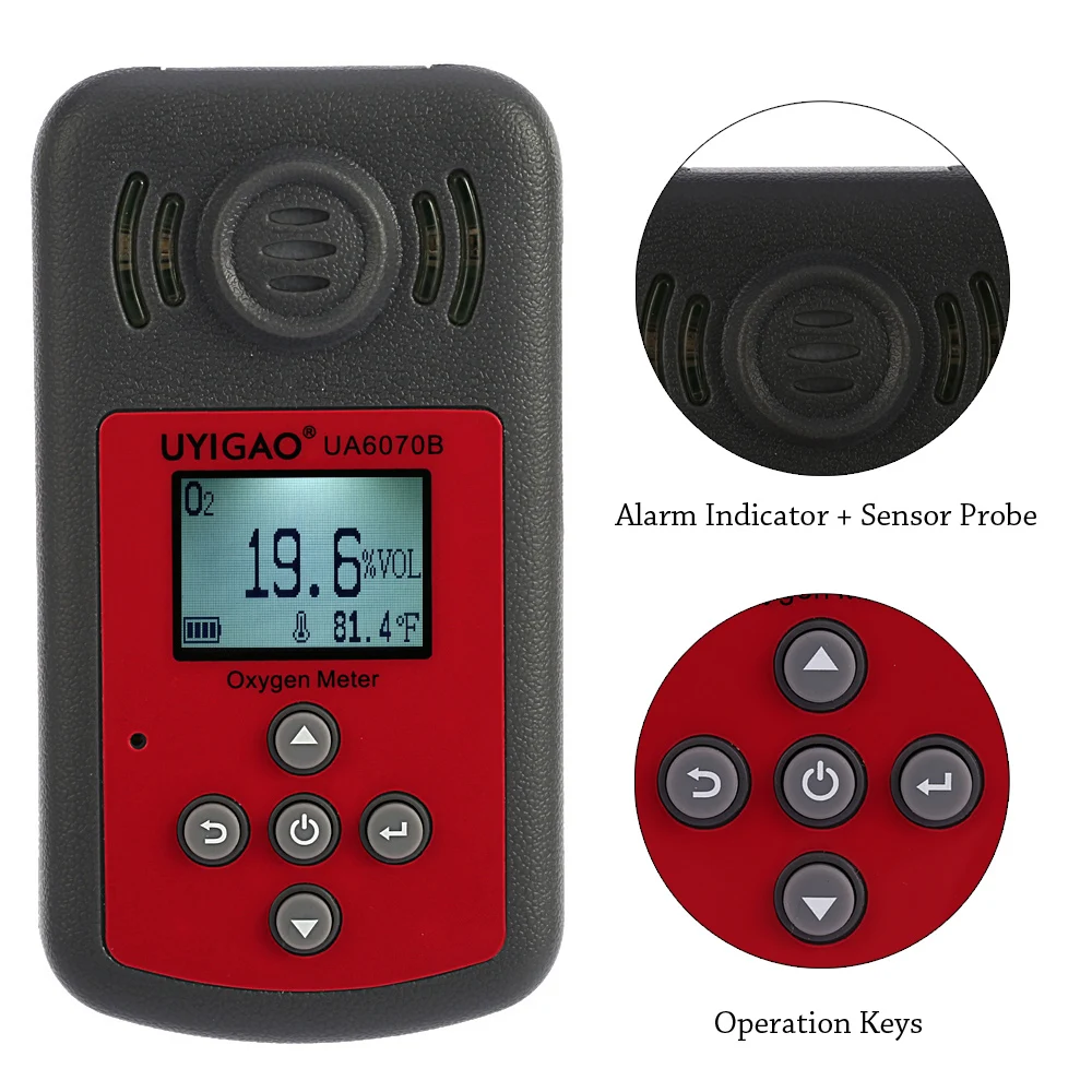 Ручной портативный автомобильный мини измеритель кислорода O2 тестер газа
